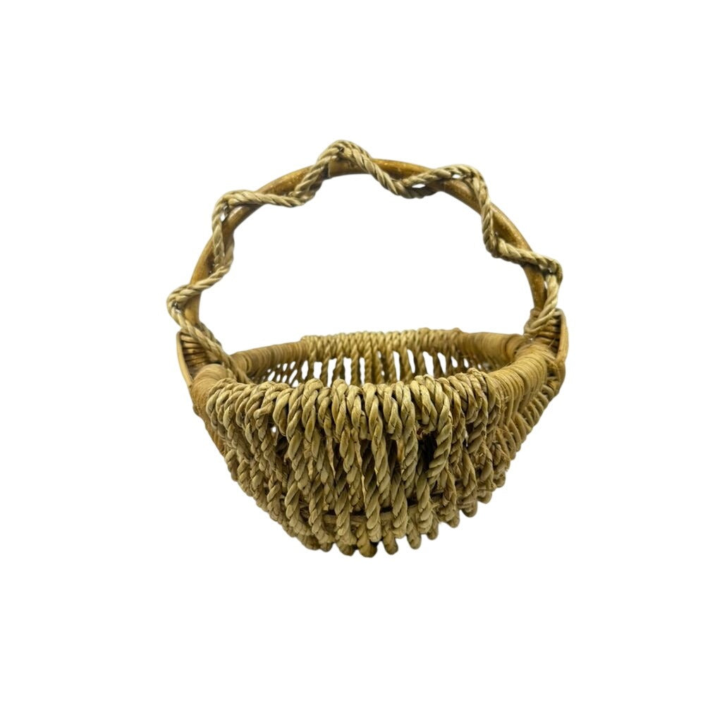 Egg Buttocks Basket Primitive Hand Woven Southern Splint Oak Primitive Handmade Farmhouse Vingtage Cottage Granny Core Kitchen Decor