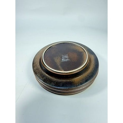 Ironstone Dinner Plates Set 5 Vintage Arabia of Finland Ruska Stoneware Replacement China Mid Century Brown