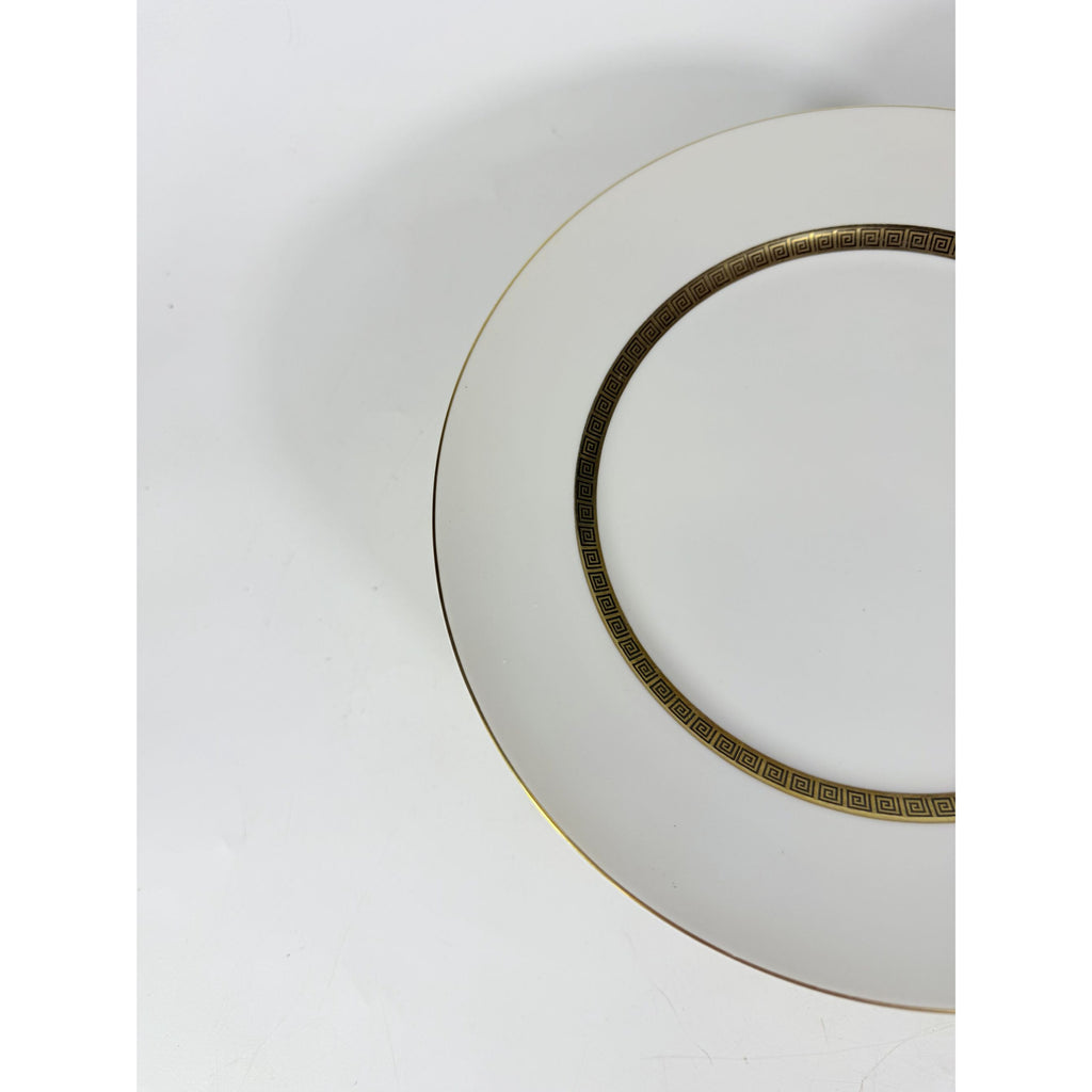 Dinner Plates Set11 Key Largo by Meito Black Greek Key On Gold Band Royal M Japan Replacement China Vintage Elegant Traditional C