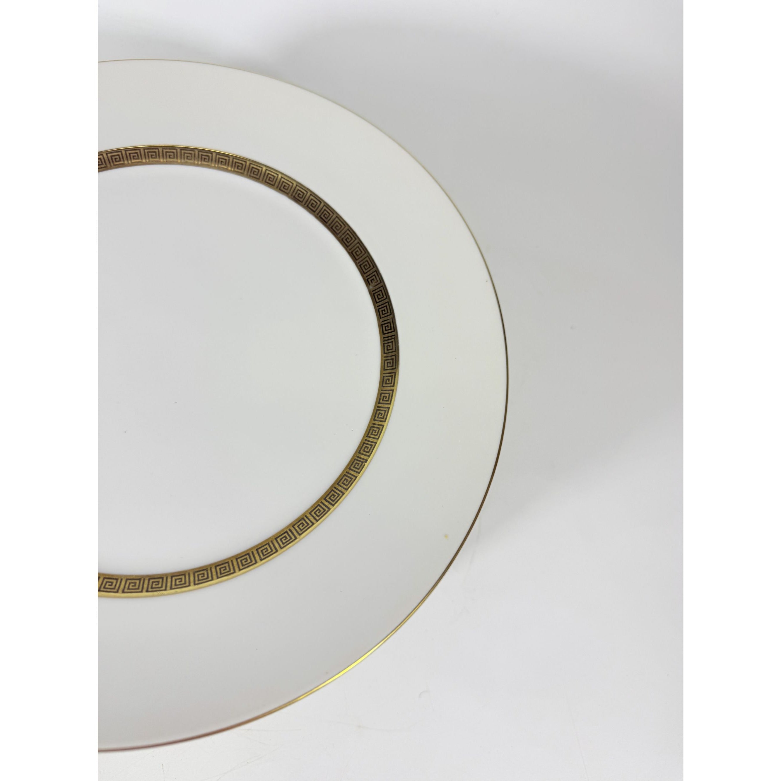 Dinner Plates Set11 Key Largo by Meito Black Greek Key On Gold Band Royal M Japan Replacement China Vintage Elegant Traditional C