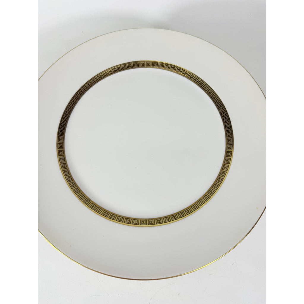 Dinner Plates Set11 Key Largo by Meito Black Greek Key On Gold Band Royal M Japan Replacement China Vintage Elegant Traditional C