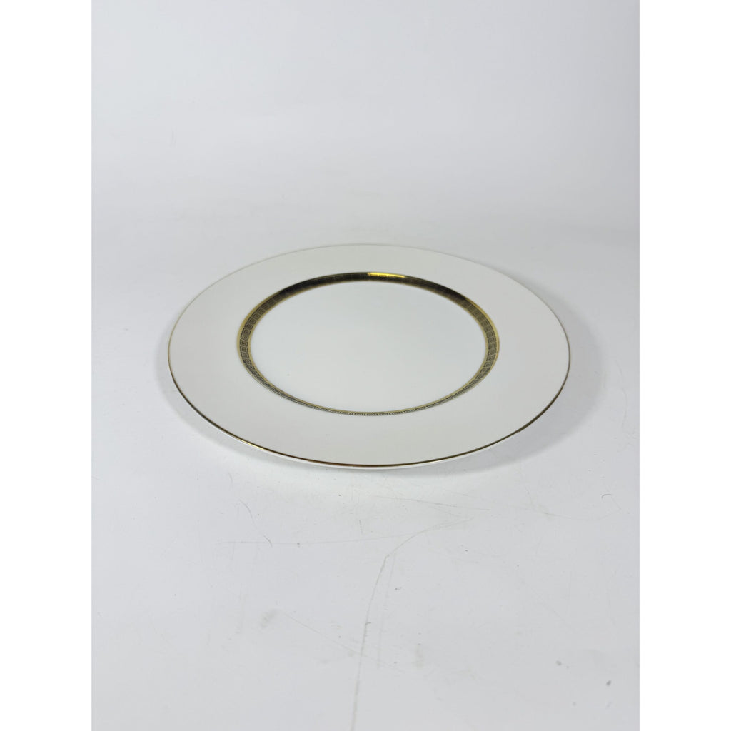Dinner Plates Set11 Key Largo by Meito Black Greek Key On Gold Band Royal M Japan Replacement China Vintage Elegant Traditional C