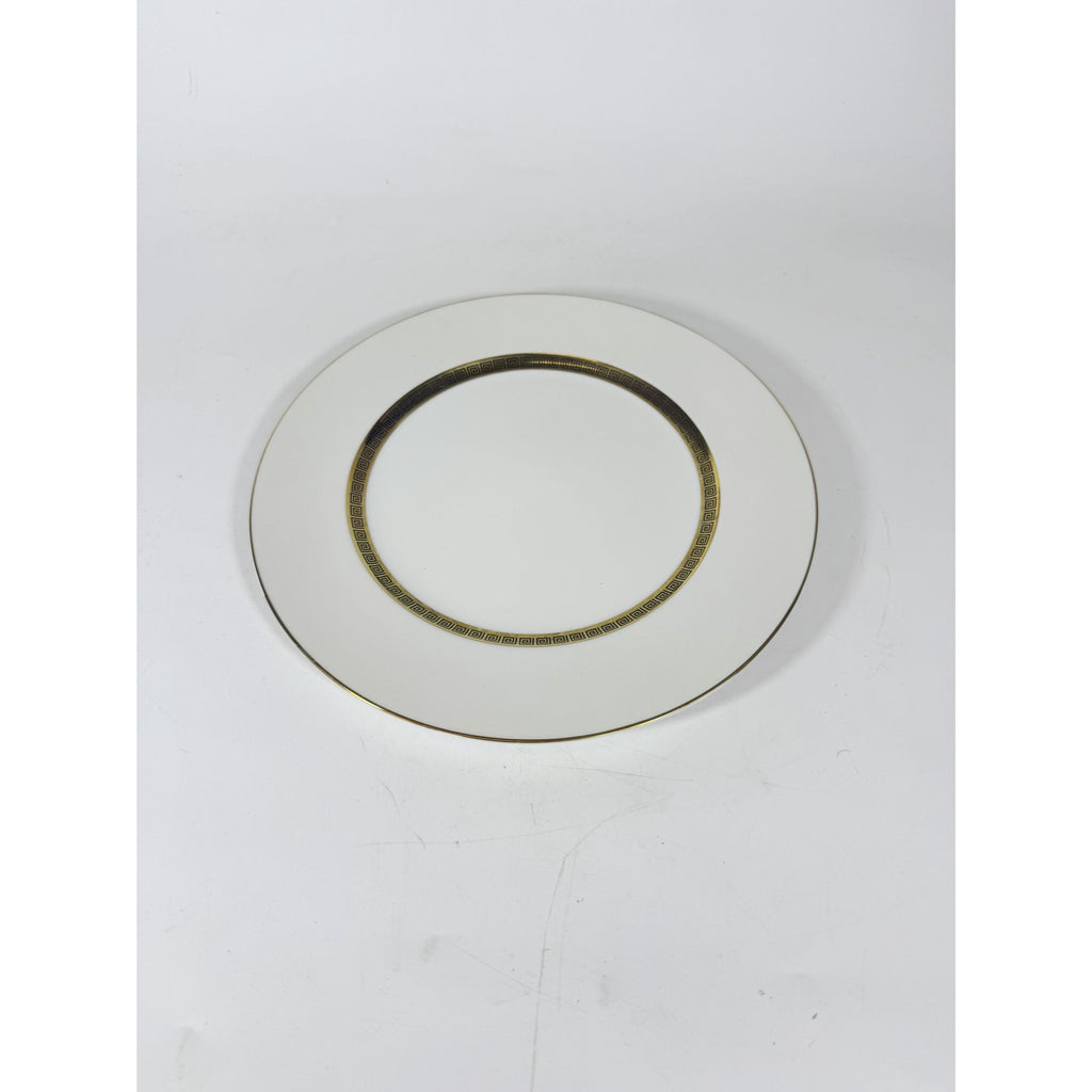Dinner Plates Set11 Key Largo by Meito Black Greek Key On Gold Band Royal M Japan Replacement China Vintage Elegant Traditional C