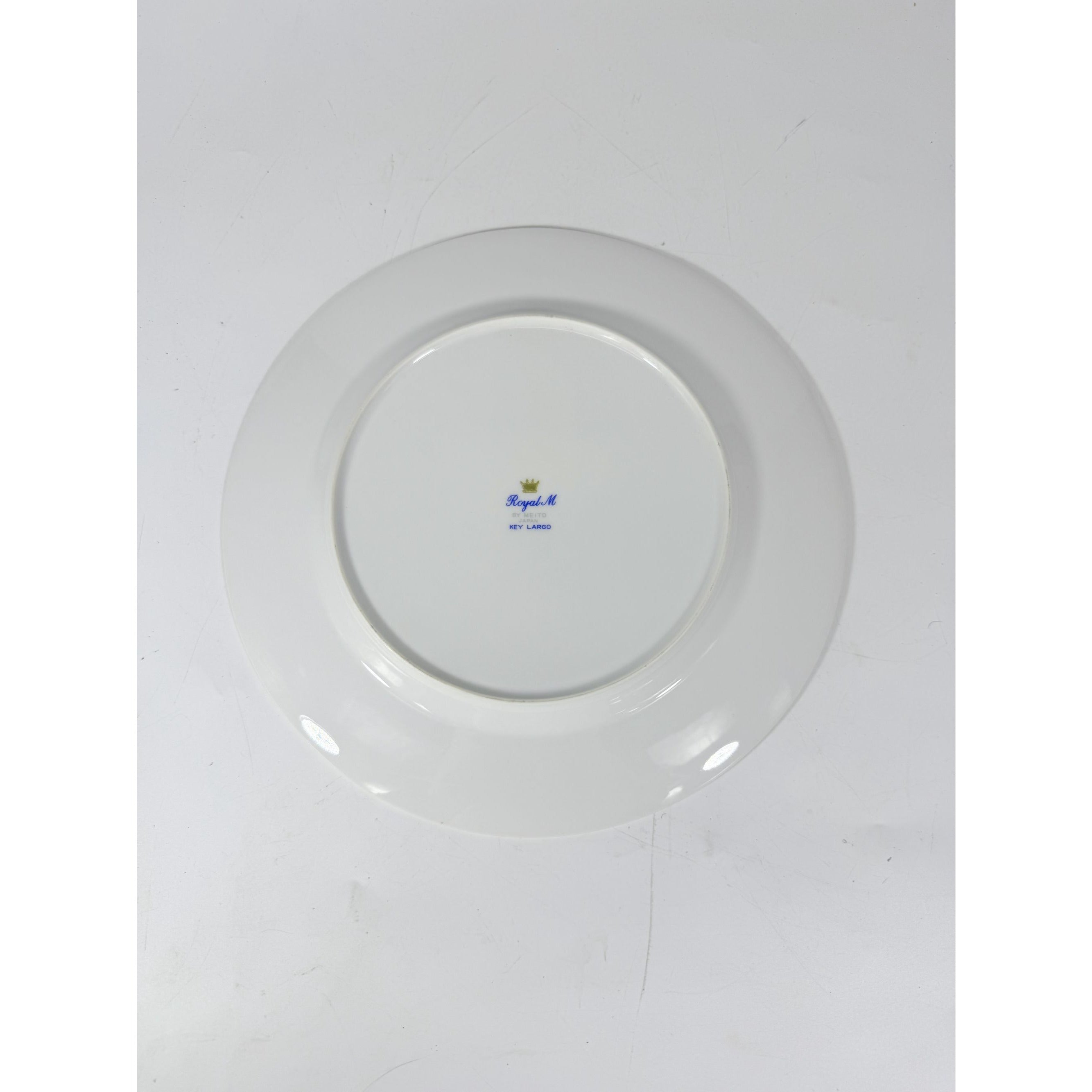 Dinner Plates Set11 Key Largo by Meito Black Greek Key On Gold Band Royal M Japan Replacement China Vintage Elegant Traditional C