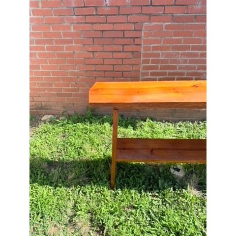 Pine Sofa Table Enterance Foyer Tall Vintage Handmade Furniture Farmhouse Primitive Arts and Crafts Style Hand Made Cottage Core