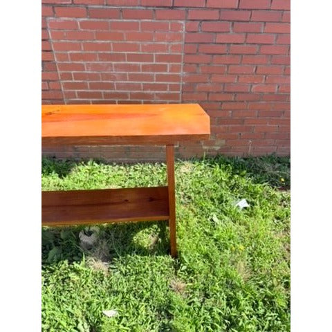 Pine Sofa Table Enterance Foyer Tall Vintage Handmade Furniture Farmhouse Primitive Arts and Crafts Style Hand Made Cottage Core