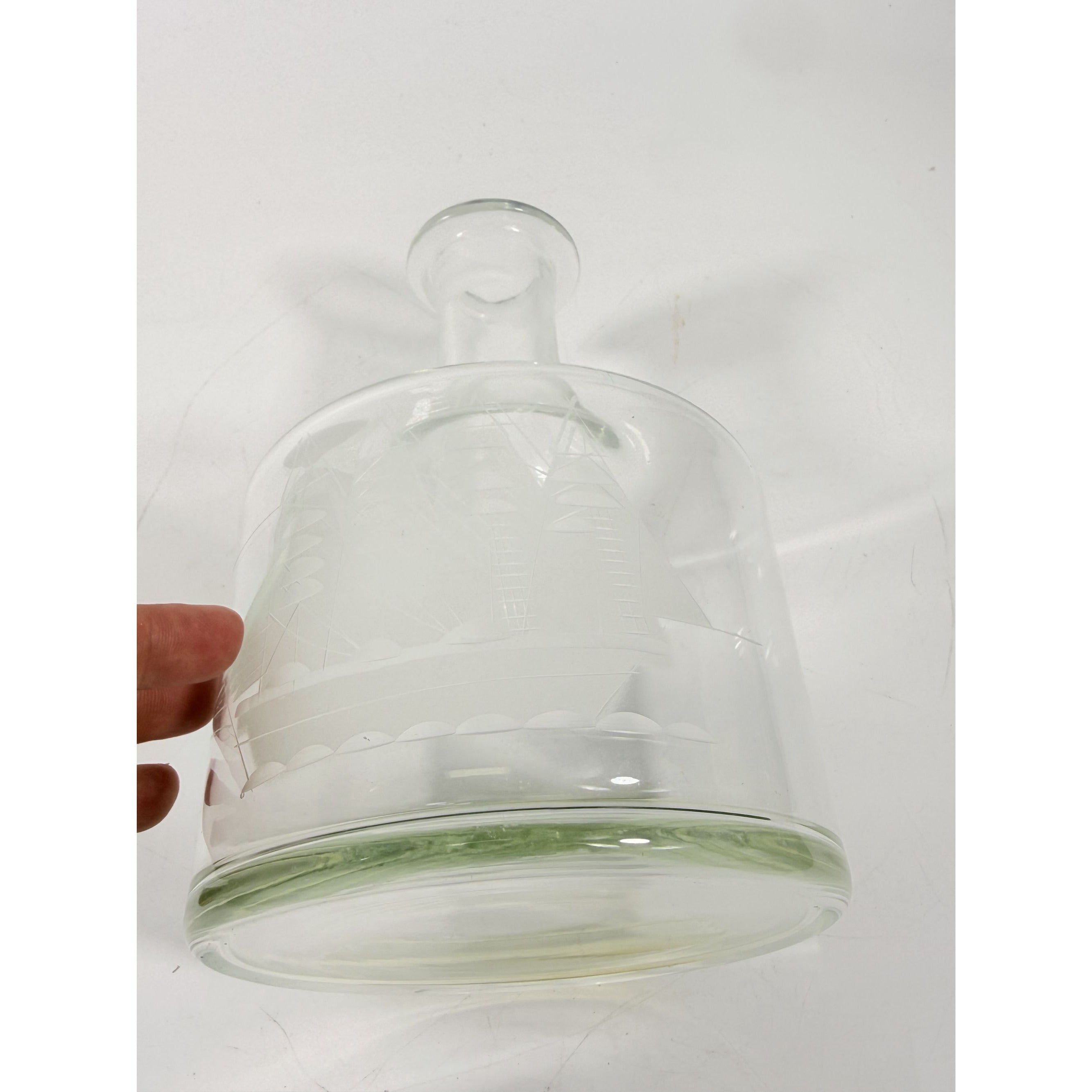 Decanter Toscany Etched Frosted Clipper Ship Mancave Barware Crystal Clipper Vintage Replacement Glassware Barware Nautical