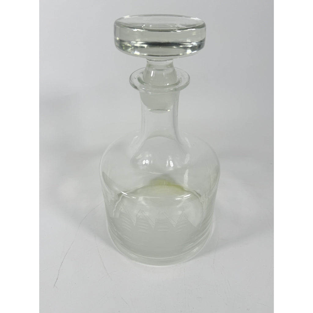 Decanter Toscany Etched Frosted Clipper Ship Mancave Barware Crystal Clipper Vintage Replacement Glassware Barware Nautical