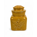 Pottery Canister Bicentennial Eagle Vintage Stoneware Chatham Potter Star American Atalier Glazed Brown Kitchenware Commemerative Collector
