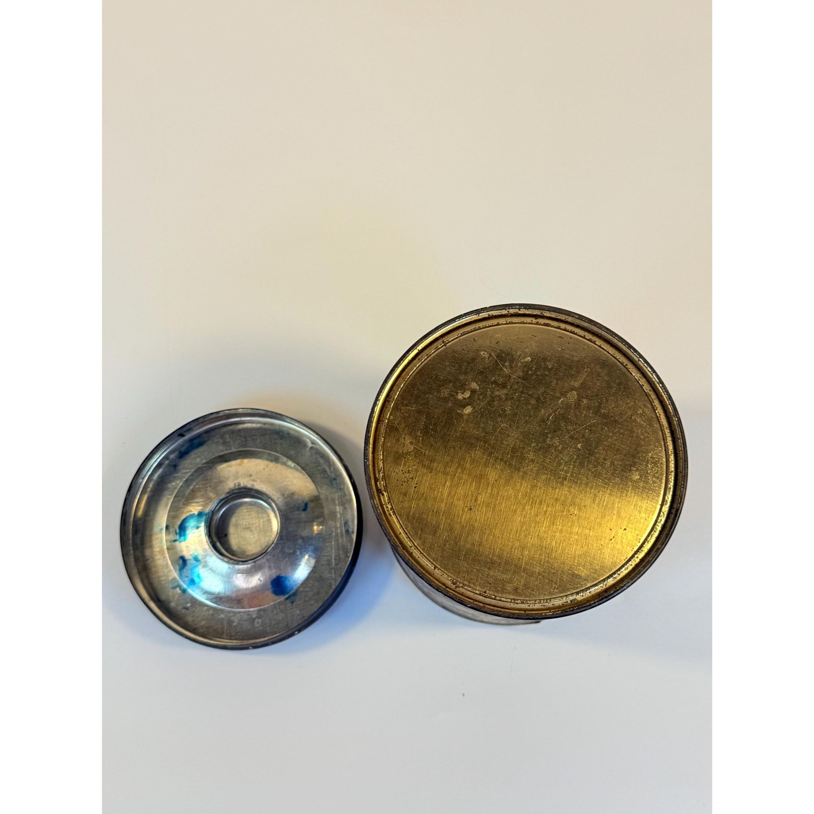 Tin Granger Pipe Tobacco Rough Cut Blue Round Tin Metal Knob Lid Canister Liggett & Myers Tobacco Co. Vintage Tobacciana Collectible 1920s