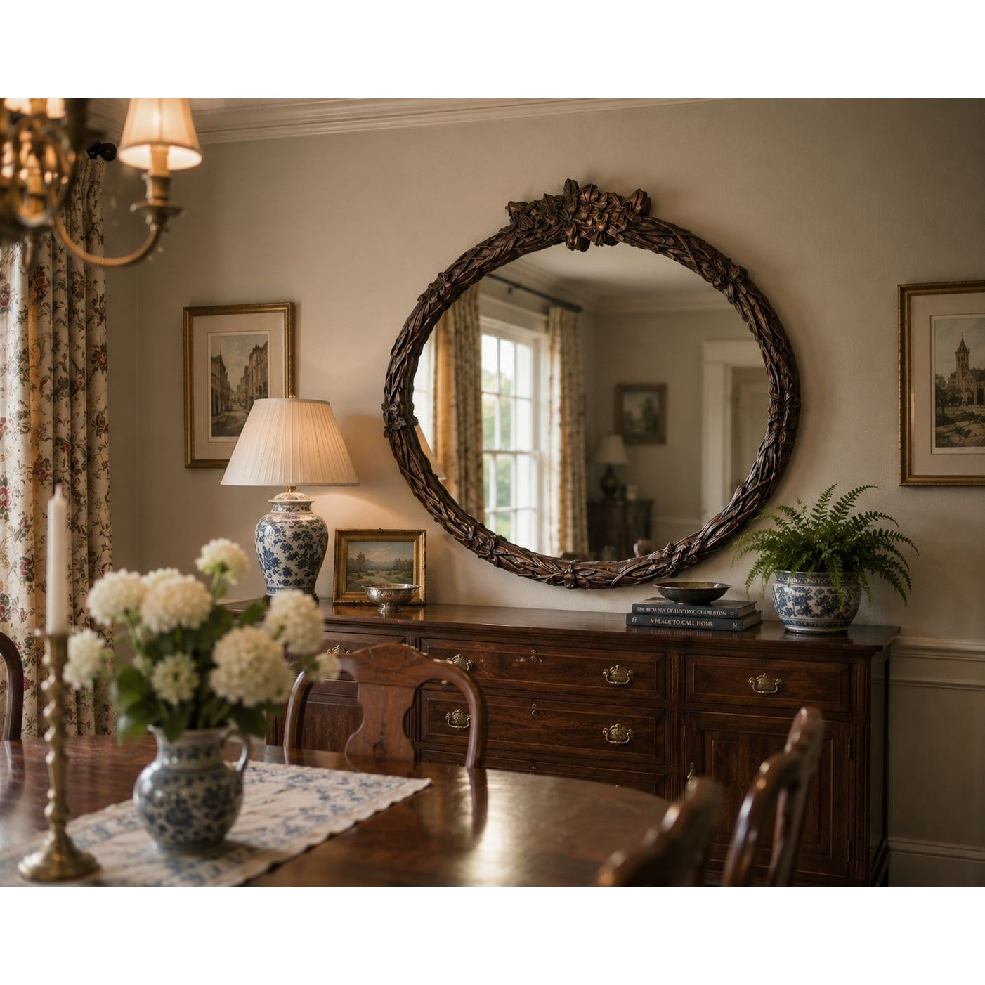 Large Mirror Carolina Mirror Company Gold Gilt French Country Rococo Baroque Wall Home Decor