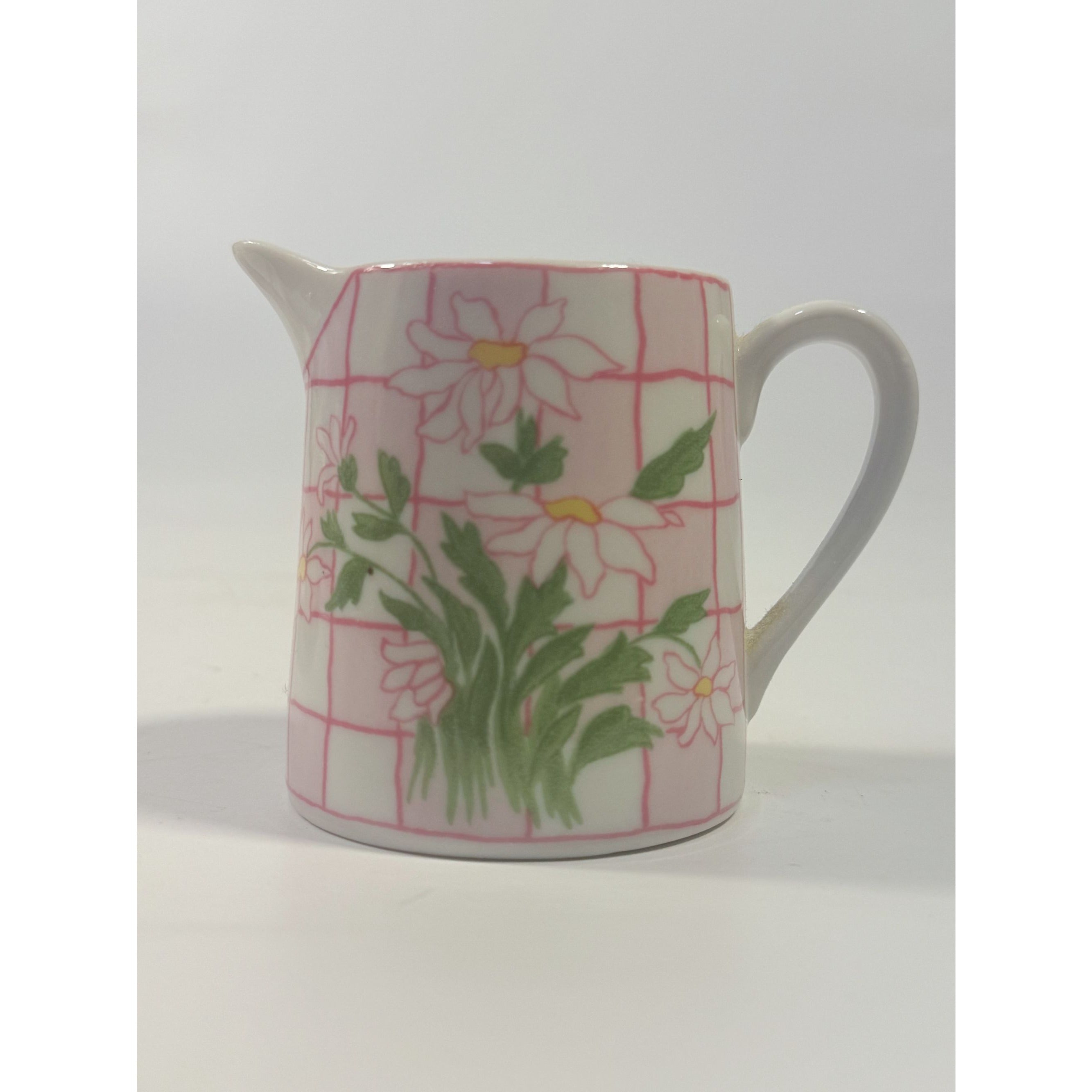Sugar and Creamer Set Franci Villa Vanilla Daisies Taste Setter Vintage Palm Beach Regency Mid Mod Porcelain Ceramic Childrens Size Party