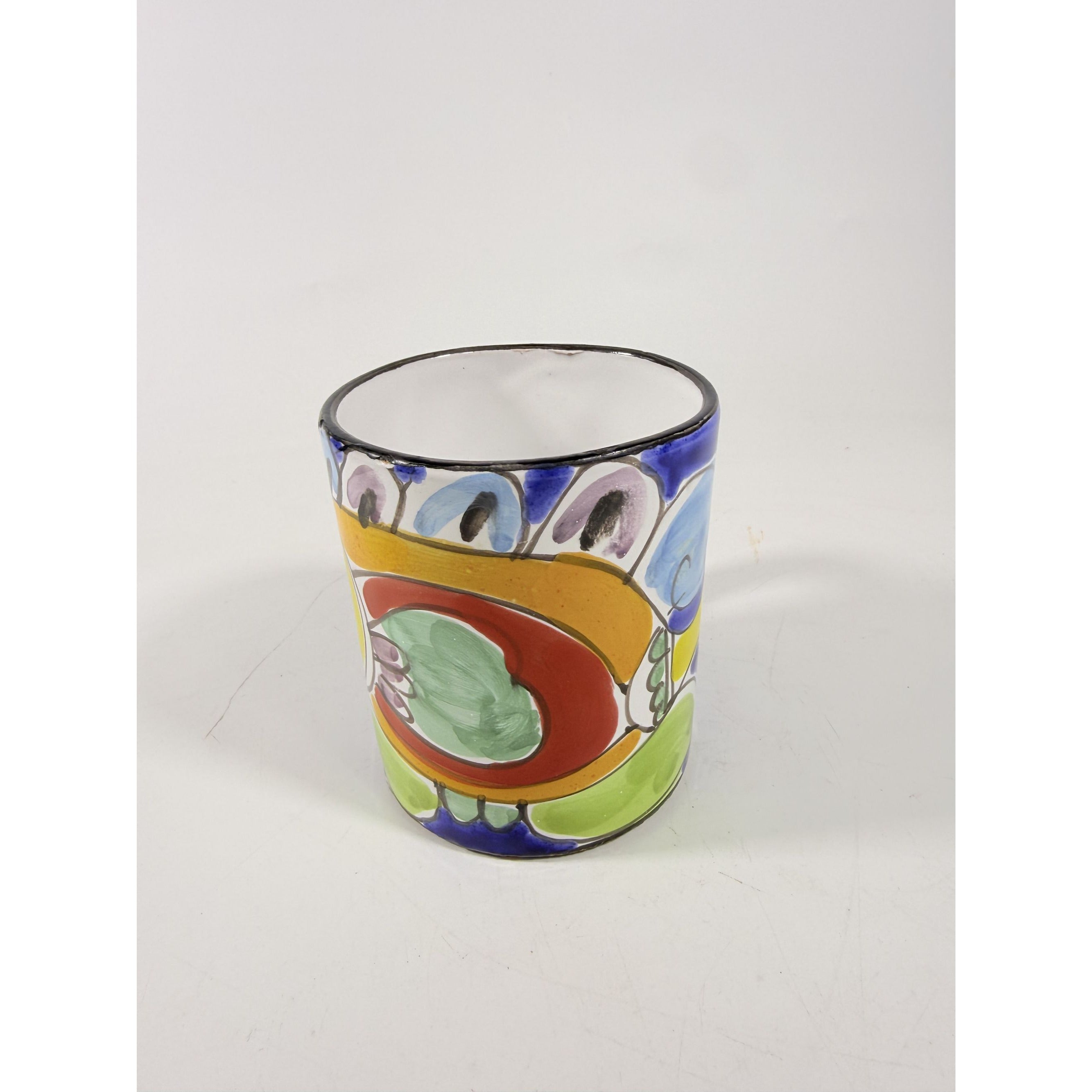Large Pottery Coffee Mug Large Fish La Musa Saks Italian Hand Painted 12 oz Made in Italy Vintage Whimical Colorful Replacement China