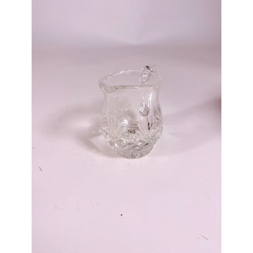 Mini Creamer Lead Crystal Creamer Clear Industries Essex Hand Cut Czechoslov Vintage Glass Collectible Replacement Glassware