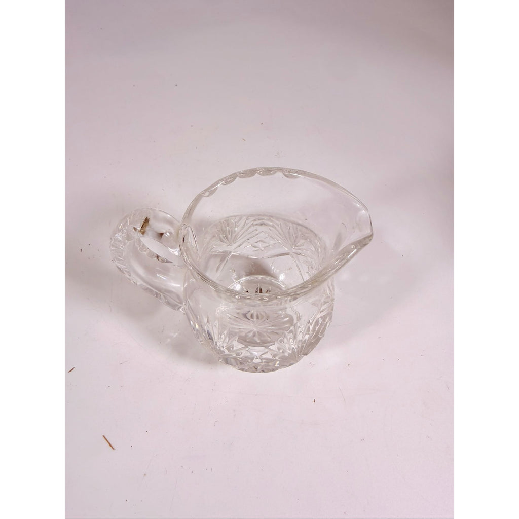 Mini Creamer Lead Crystal Creamer Clear Industries Essex Hand Cut Czechoslov Vintage Glass Collectible Replacement Glassware