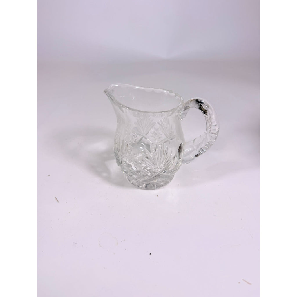 Mini Creamer Lead Crystal Creamer Clear Industries Essex Hand Cut Czechoslov Vintage Glass Collectible Replacement Glassware