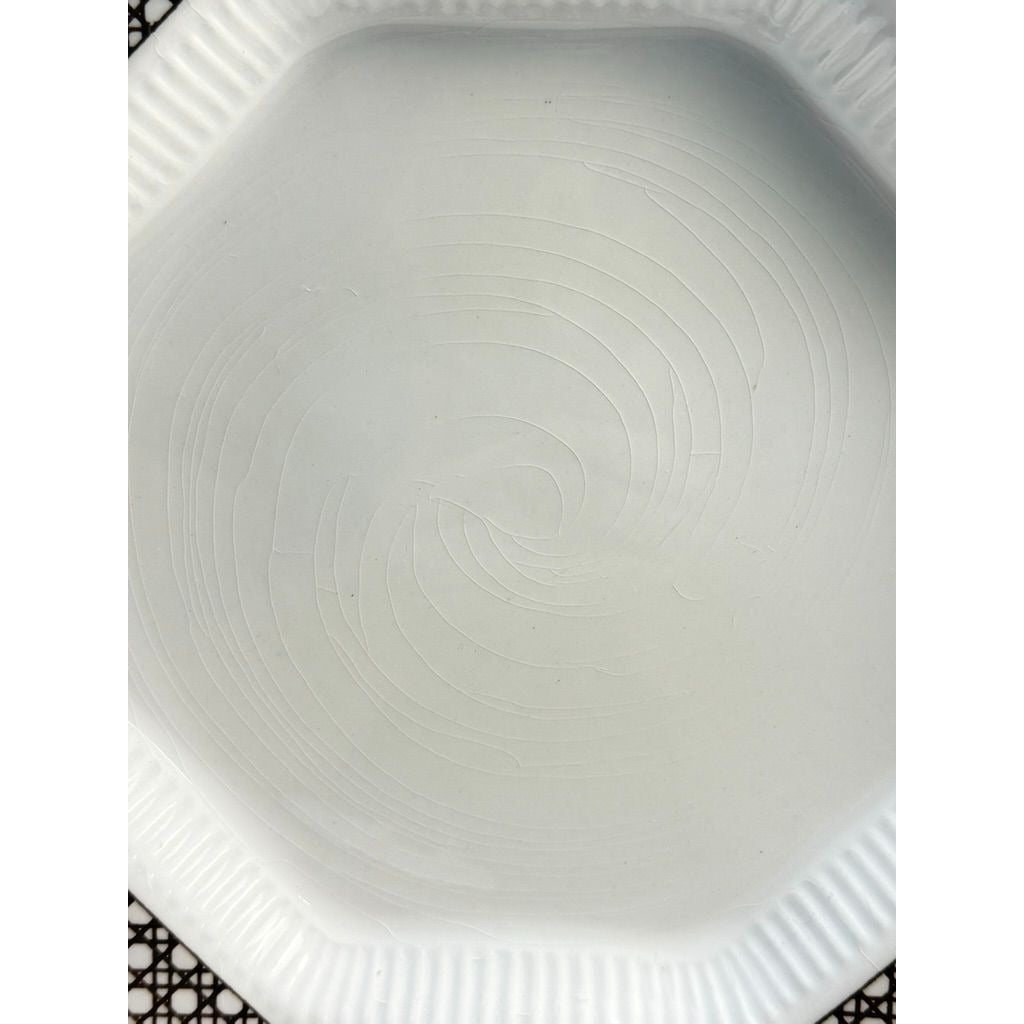 Dinner Plates Set 8 Independence Ironstone Interpace Lattice Cane Wicker Rattan Brown White Japan Replacement China Grand Millennial