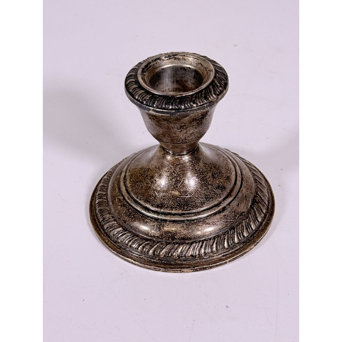 Candlestick AMC Sterling Silver Weighted 3" Candle Holders Vintage Stamped Replacment Silverware Ornate Collectible Scrap Metal