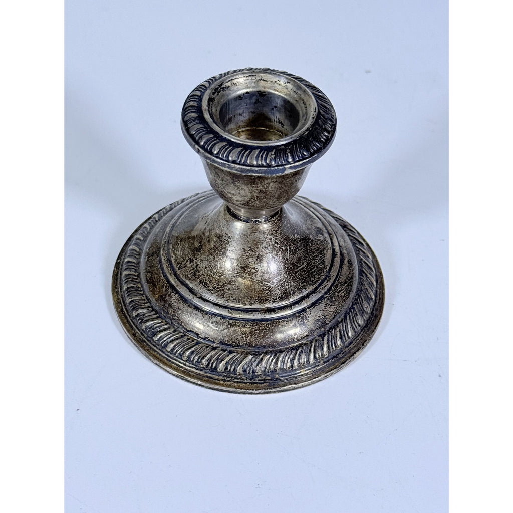 Candlestick AMC Sterling Silver Weighted 3" Candle Holders Vintage Stamped Replacment Silverware Ornate Collectible Scrap Metal
