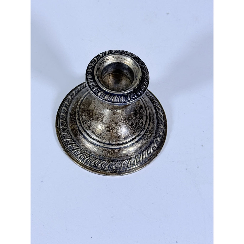 Candlestick AMC Sterling Silver Weighted 3" Candle Holders Vintage Stamped Replacment Silverware Ornate Collectible Scrap Metal
