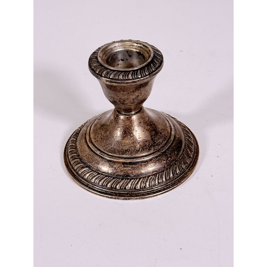 Candlestick AMC Sterling Silver Weighted 3" Candle Holders Vintage Stamped Replacment Silverware Ornate Collectible Scrap Metal