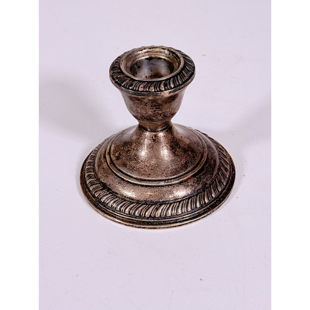 Candlestick AMC Sterling Silver Weighted 3" Candle Holders Vintage Stamped Replacment Silverware Ornate Collectible Scrap Metal
