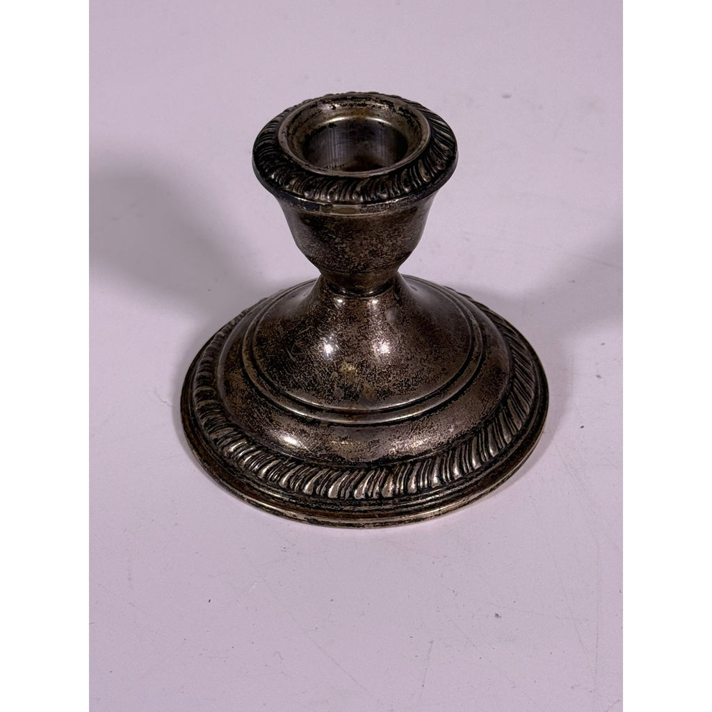 Candlestick AMC Sterling Silver Weighted 3" Candle Holders Vintage Stamped Replacment Silverware Ornate Collectible Scrap Metal