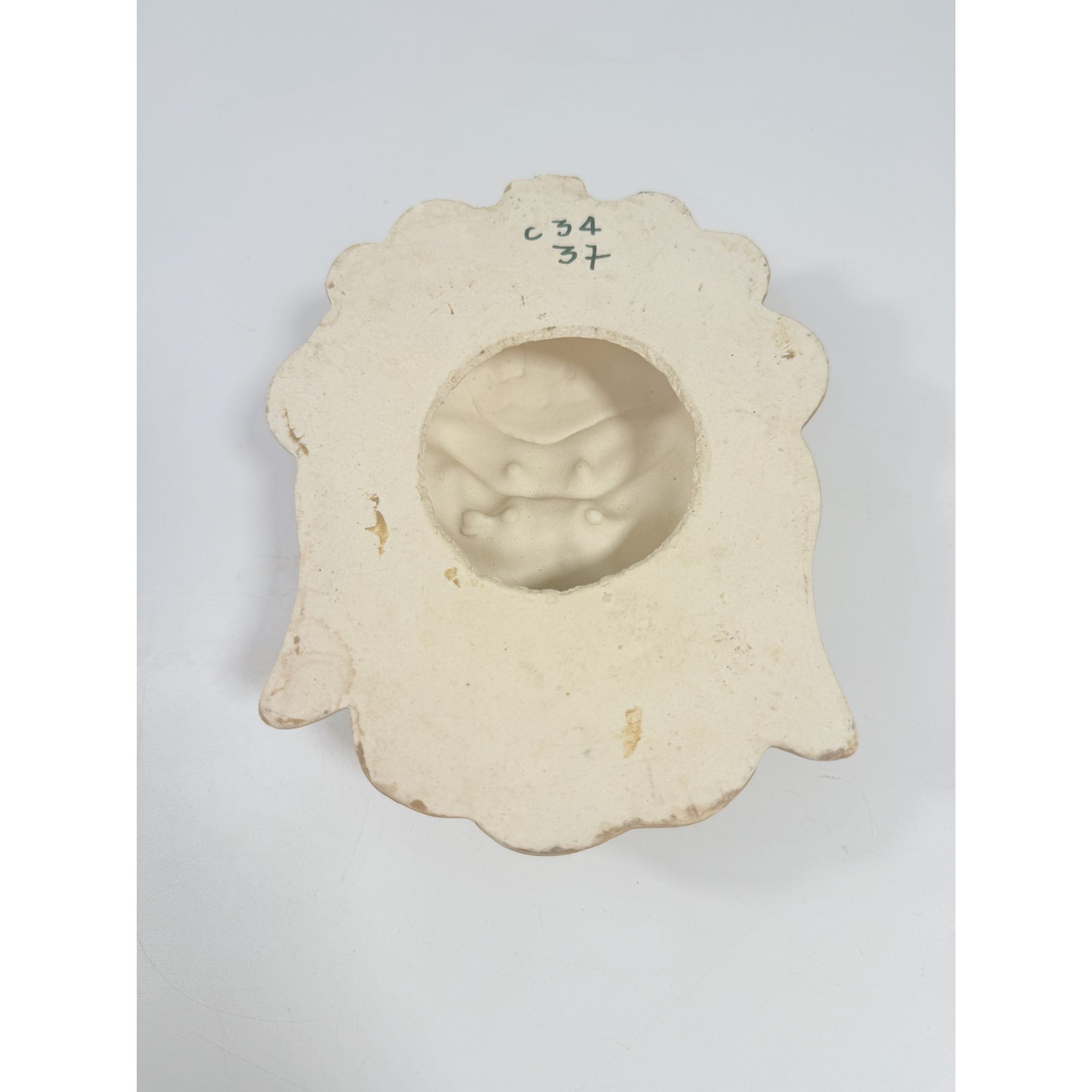 Pottery Hotokusai Ceramic Oni Mask – Vintage Japanese Noh-Style Demon Wall Art Asian Oriental Face Samari Devil Hand made Clay Mid Century