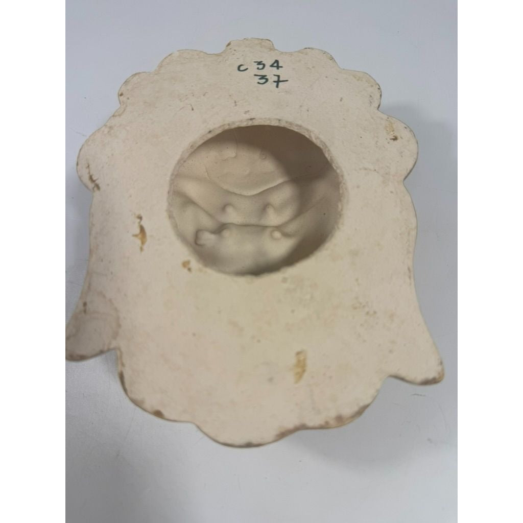 Pottery Hotokusai Ceramic Oni Mask – Vintage Japanese Noh-Style Demon Wall Art Asian Oriental Face Samari Devil Hand made Clay Mid Century