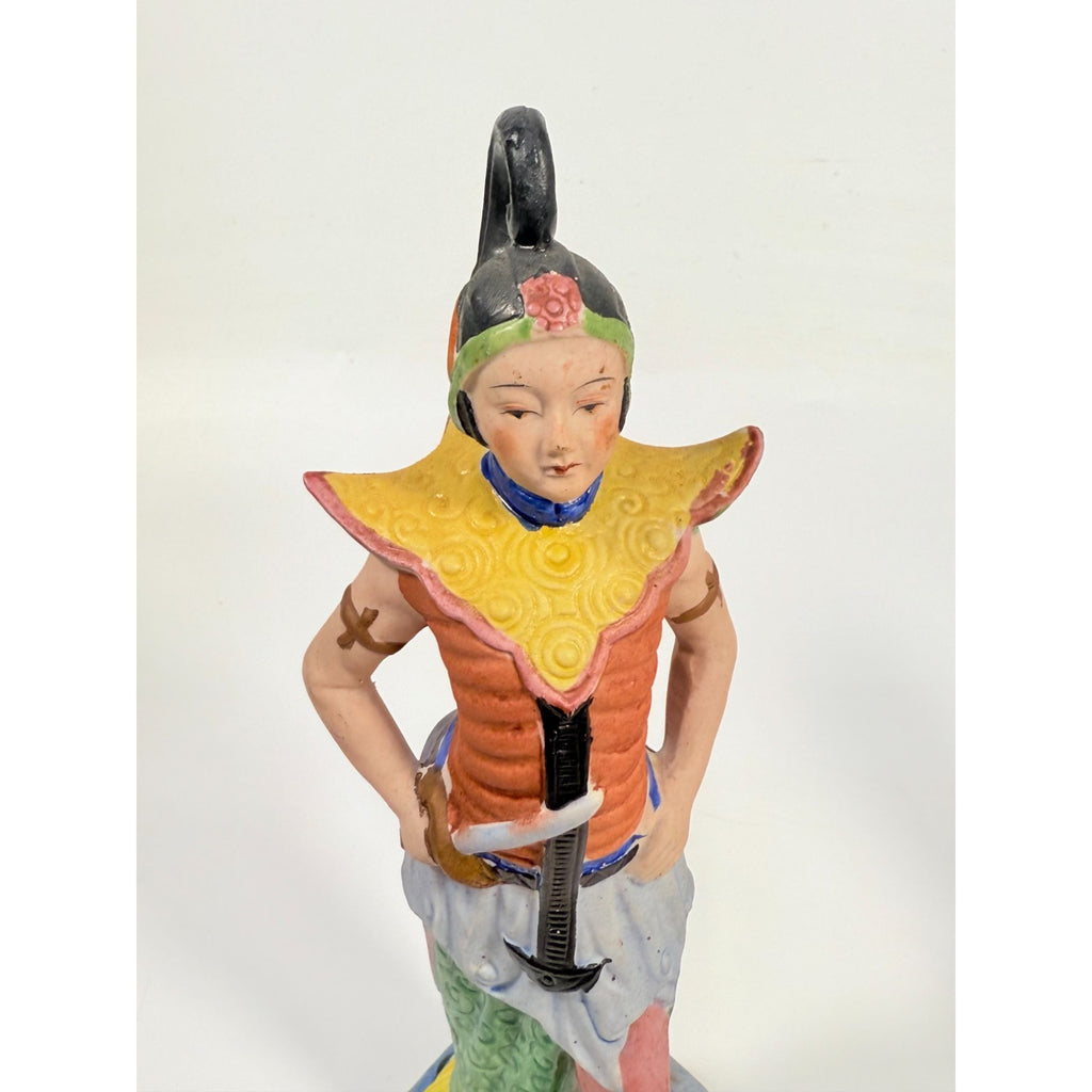 Oriental Figurine Pair Set Occupied Japan Samari Geisha Porcelain Home  Shelf Decor Decorative Accents Chionsiere
