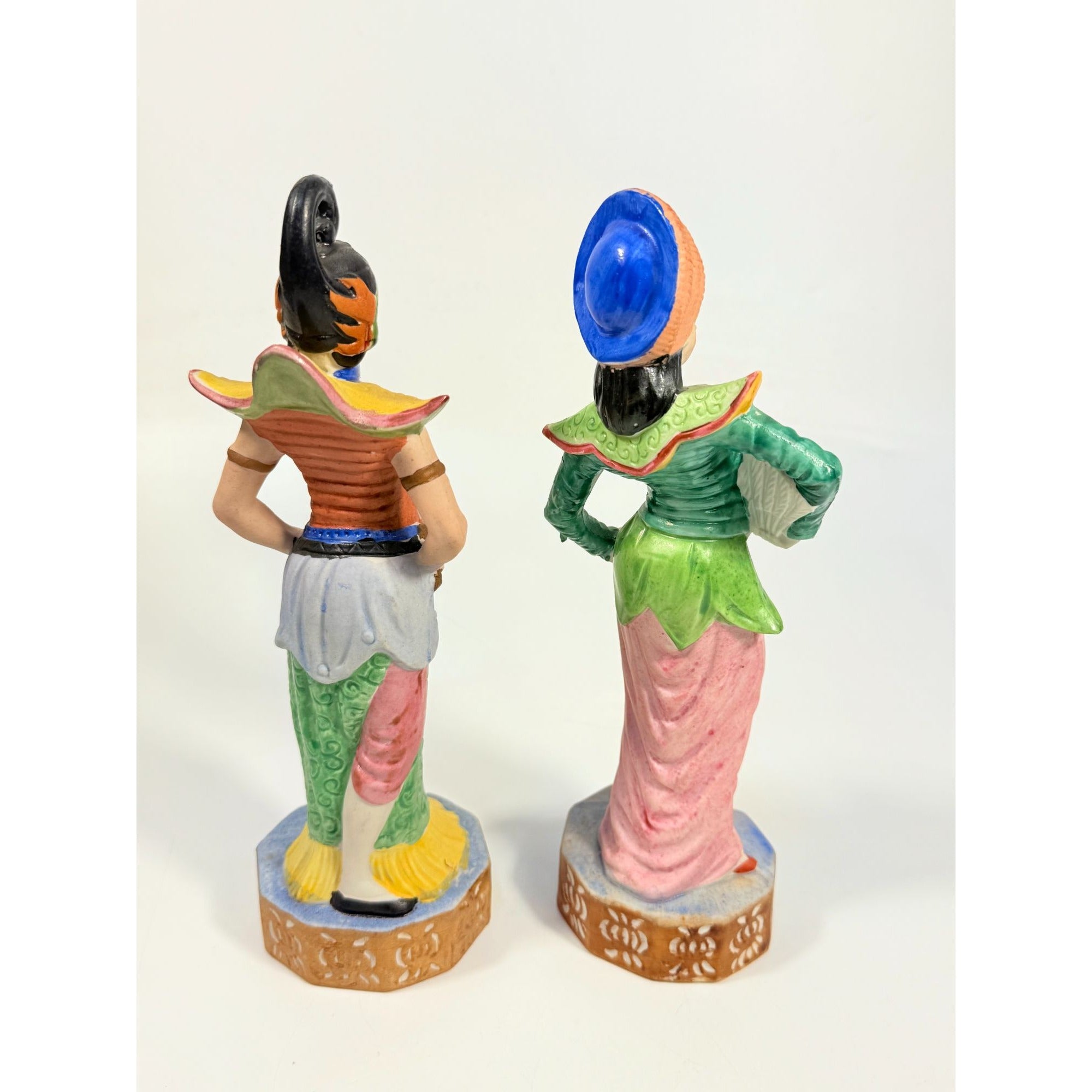 Oriental Figurine Pair Set Occupied Japan Samari Geisha Porcelain Home  Shelf Decor Decorative Accents Chionsiere