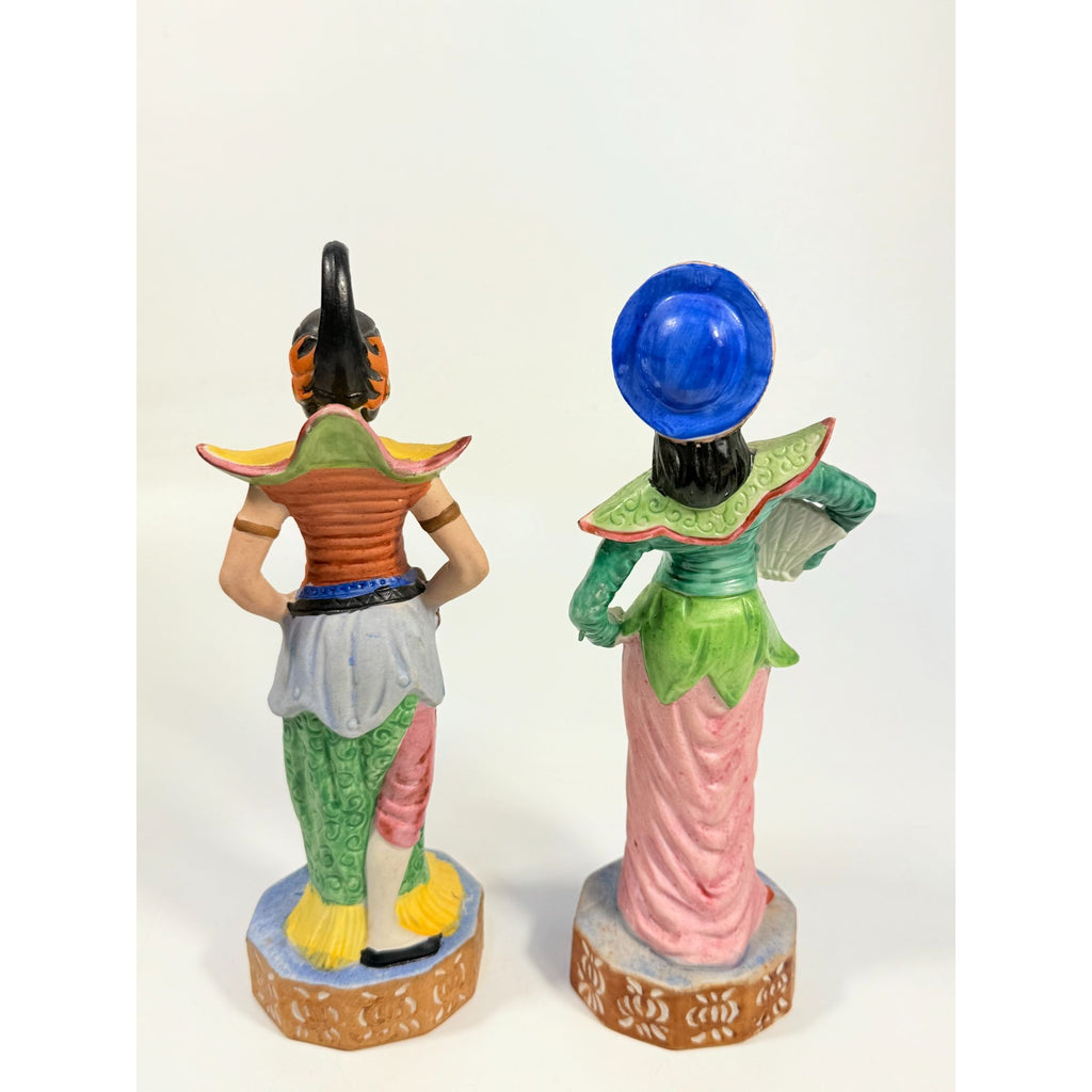 Oriental Figurine Pair Set Occupied Japan Samari Geisha Porcelain Home  Shelf Decor Decorative Accents Chionsiere