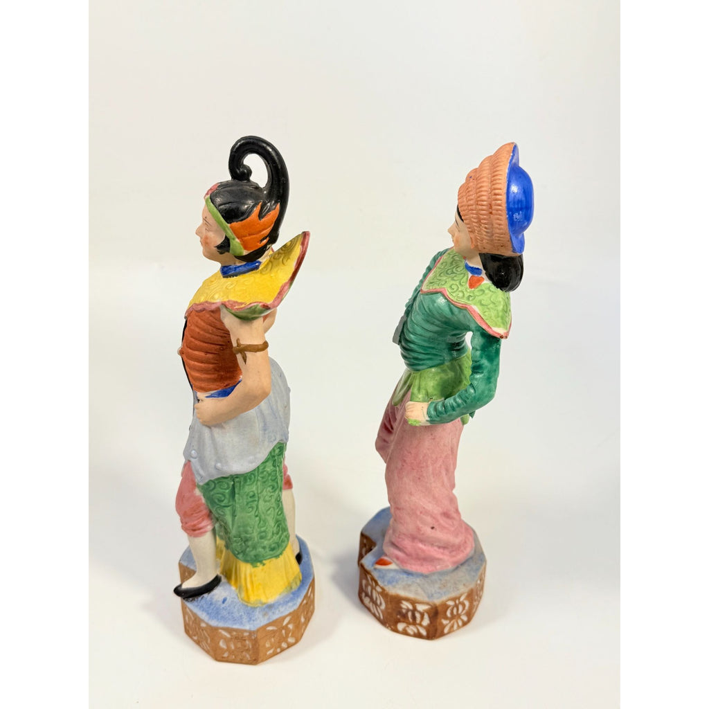 Oriental Figurine Pair Set Occupied Japan Samari Geisha Porcelain Home  Shelf Decor Decorative Accents Chionsiere