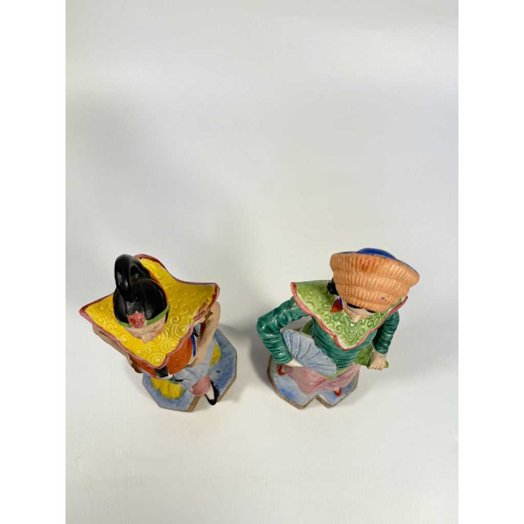 Oriental Figurine Pair Set Occupied Japan Samari Geisha Porcelain Home  Shelf Decor Decorative Accents Chionsiere