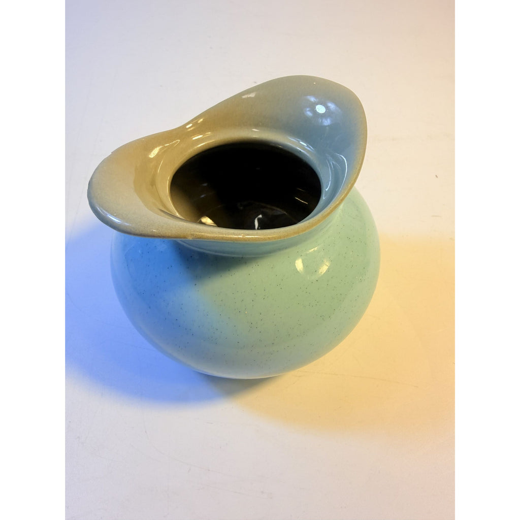 Creamer Sugar Bowl Set Harkerware Harker Pottery Ceramic Kitchenware Restaurantware Vintage Blue Mist and Grey Speckled Mid Century