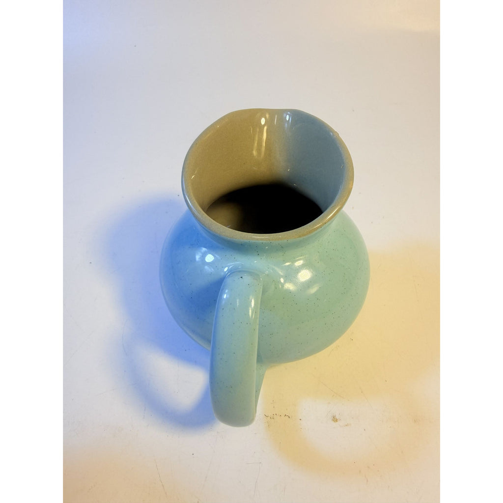 Creamer Sugar Bowl Set Harkerware Harker Pottery Ceramic Kitchenware Restaurantware Vintage Blue Mist and Grey Speckled Mid Century