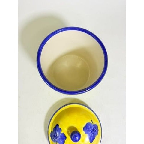 Italian Pottery Kitchen Canister Solimene Vetri Grapes Large Size Hand Painted Italy Ktichenware Storage Tuscany Replacement China