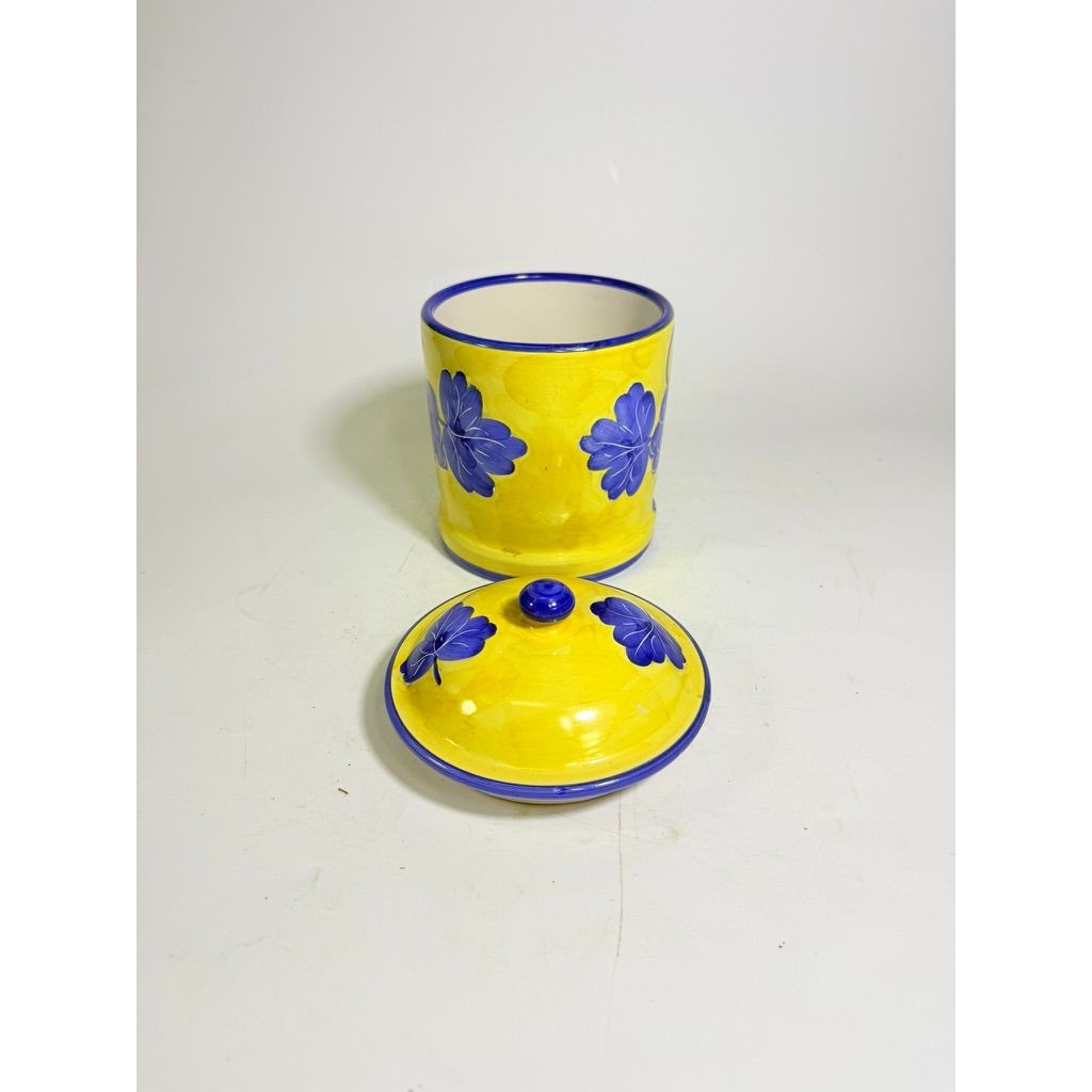 Italian Pottery Kitchen Canister Solimene Vetri Grapes Large Size Hand Painted Italy Ktichenware Storage Tuscany Replacement China