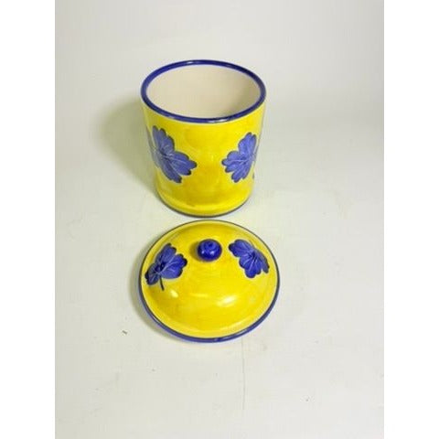 Italian Pottery Kitchen Canister Solimene Vetri Grapes Large Size Hand Painted Italy Ktichenware Storage Tuscany Replacement China