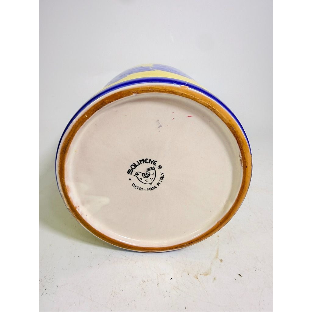 Italian Pottery Kitchen Canister Solimene Vetri Grapes Large Size Hand Painted Italy Ktichenware Storage Tuscany Replacement China