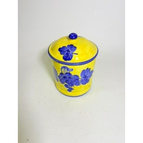 Italian Pottery Kitchen Canister Solimene Vetri Grapes Large Size Hand Painted Italy Ktichenware Storage Tuscany Replacement China