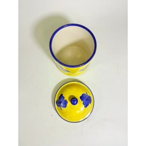 Italian Pottery Kitchen Canister Solimene Vetri Grapes Large Size Hand Painted Italy Ktichenware Storage Tuscany Replacement China
