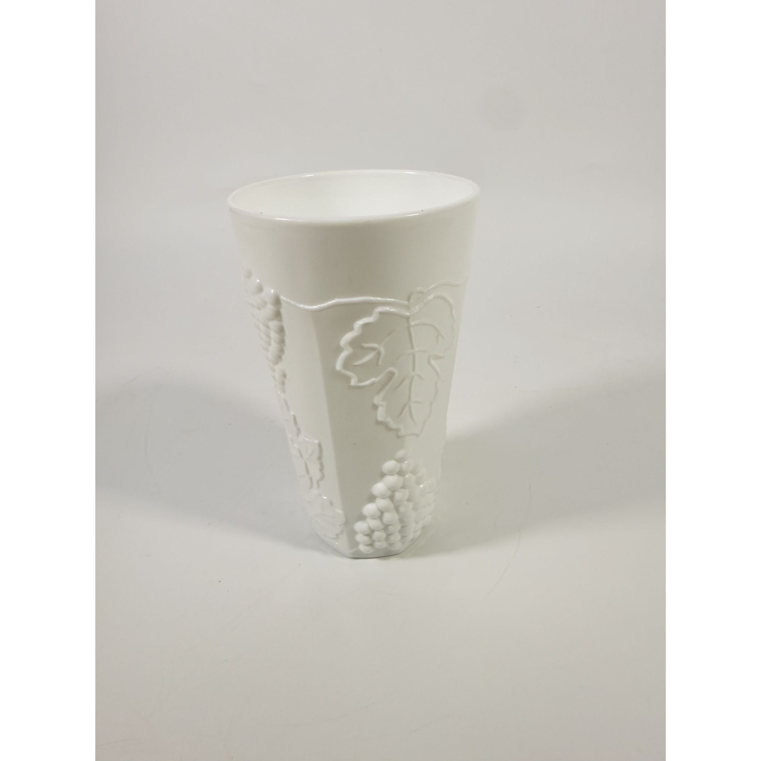Tumblers Drinking Water Ice Tea Glasses Milk Glass Indiana Grape Vintage 16 oz Classic Serving Replacement Glassware White Cottage Granny