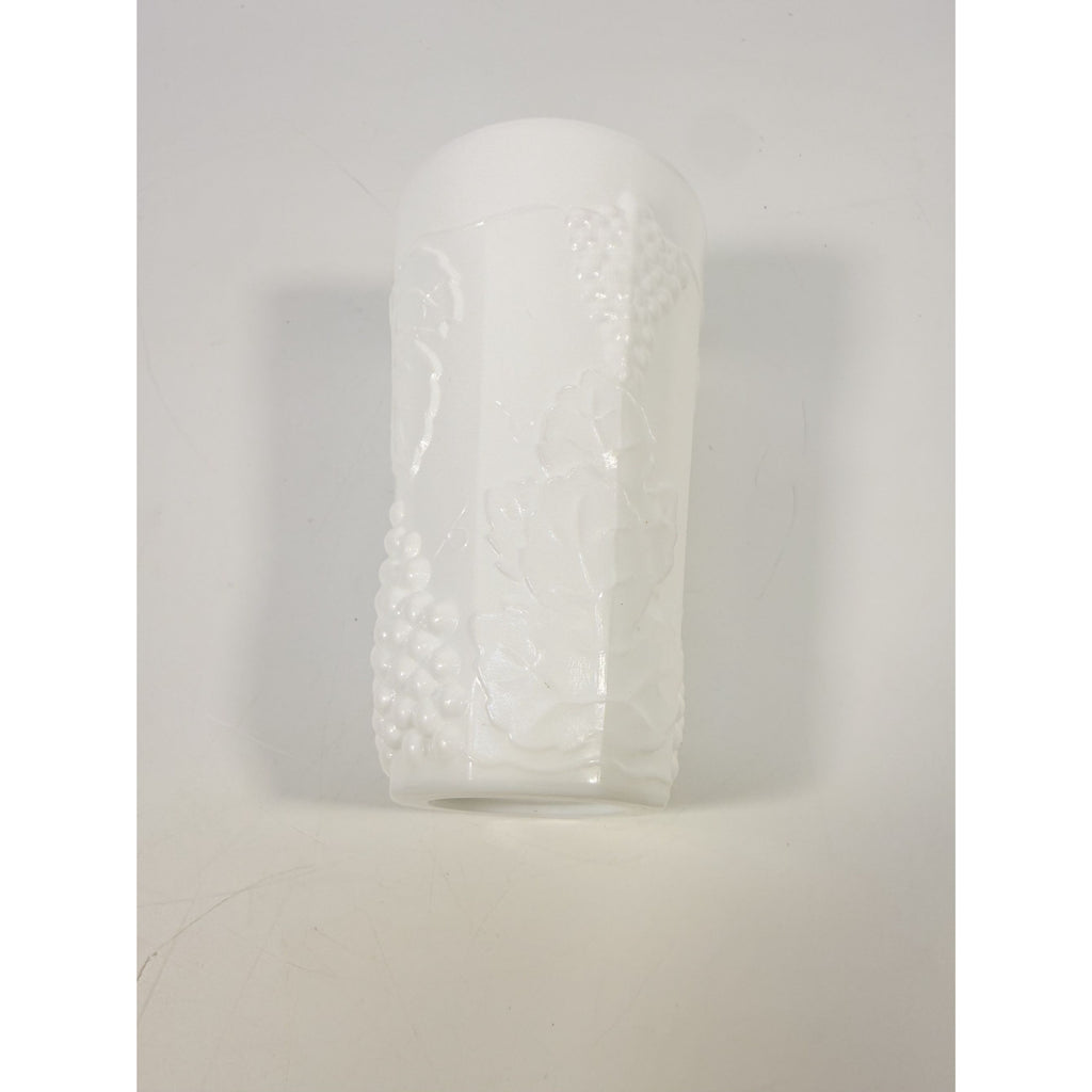 Tumblers Drinking Water Ice Tea Glasses Milk Glass Indiana Grape Vintage 16 oz Classic Serving Replacement Glassware White Cottage Granny