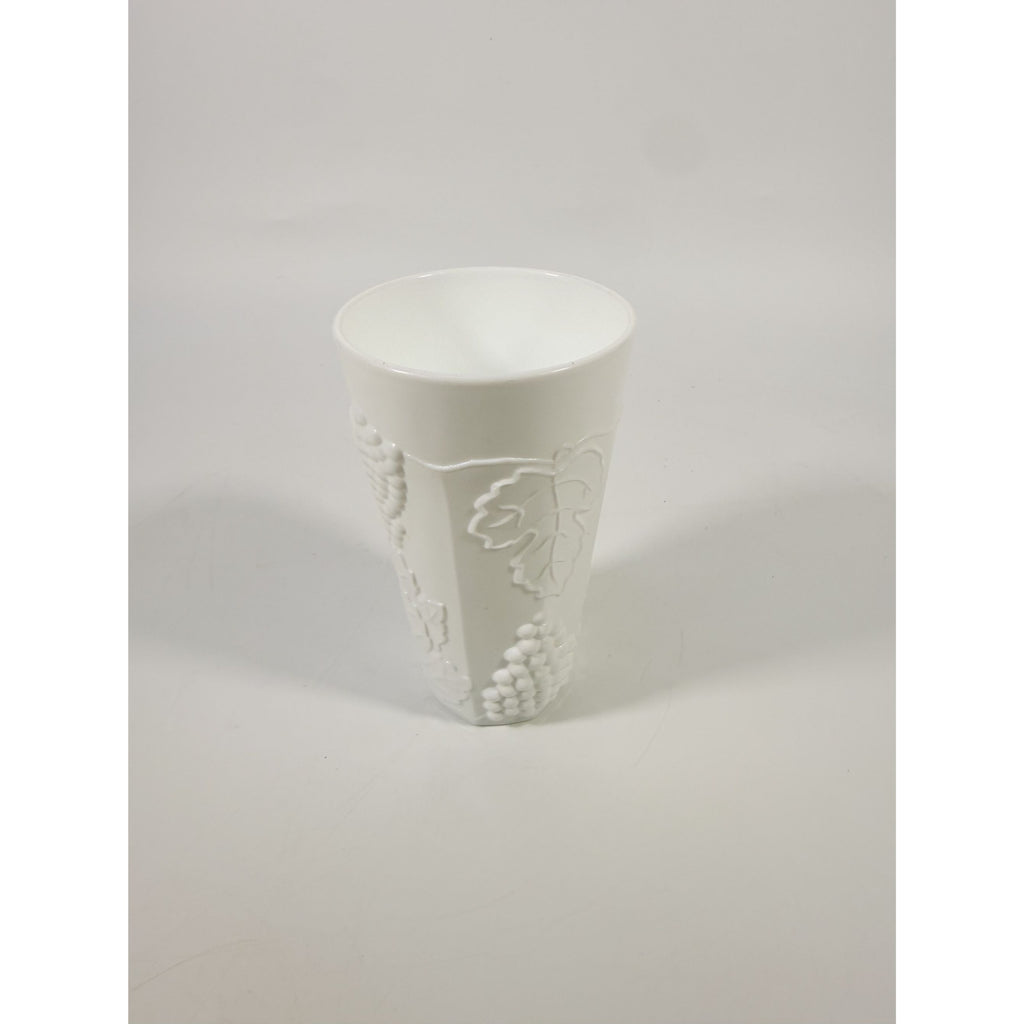 Tumblers Drinking Water Ice Tea Glasses Milk Glass Indiana Grape Vintage 16 oz Classic Serving Replacement Glassware White Cottage Granny