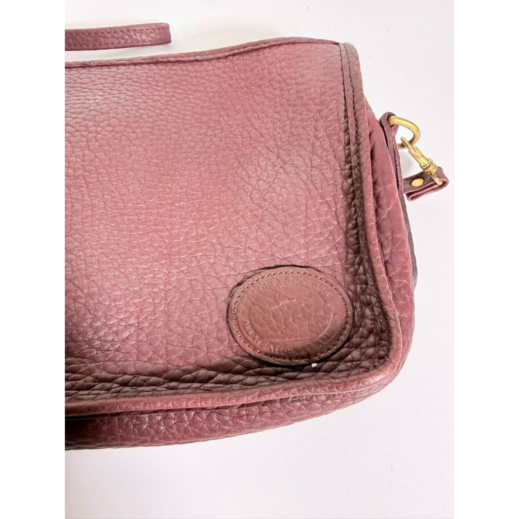 Crossbody Blazer Purse Dooney & Bourke Pre Red Tag Bag. Burgandy Brown Pebble Leather Wristlet Handbag USA Made