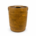 Large Ice Bucket Faux Wood Grain Vintage Mid Century Retro Elmar Products Handled Barware Hostess Party Insulated Lined  Brown Plastic