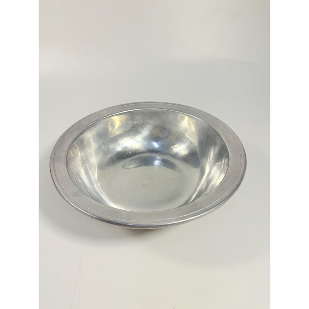 Pewter Serving Bowl Vegetable Wilton Armetele Plough Tavern Large Round 1973 Vintage Columbia PA Replacement Dishes Colonial Traditional