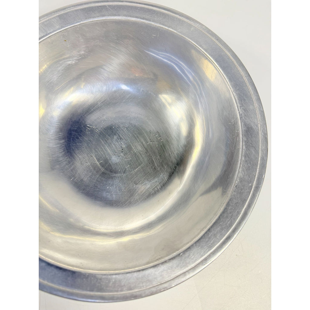 Pewter Serving Bowl Vegetable Wilton Armetele Plough Tavern Large Round 1973 Vintage Columbia PA Replacement Dishes Colonial Traditional