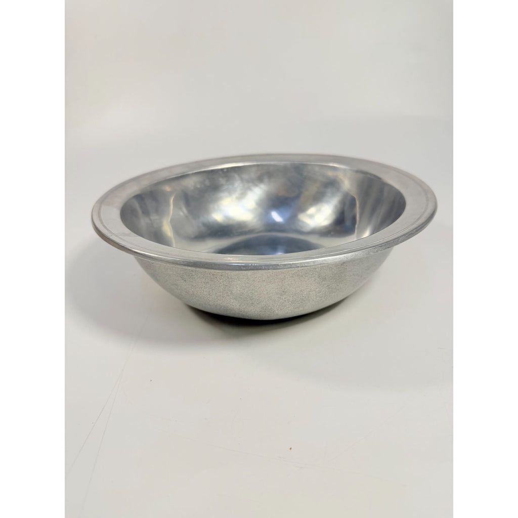 Pewter Serving Bowl Vegetable Wilton Armetele Plough Tavern Large Round 1973 Vintage Columbia PA Replacement Dishes Colonial Traditional